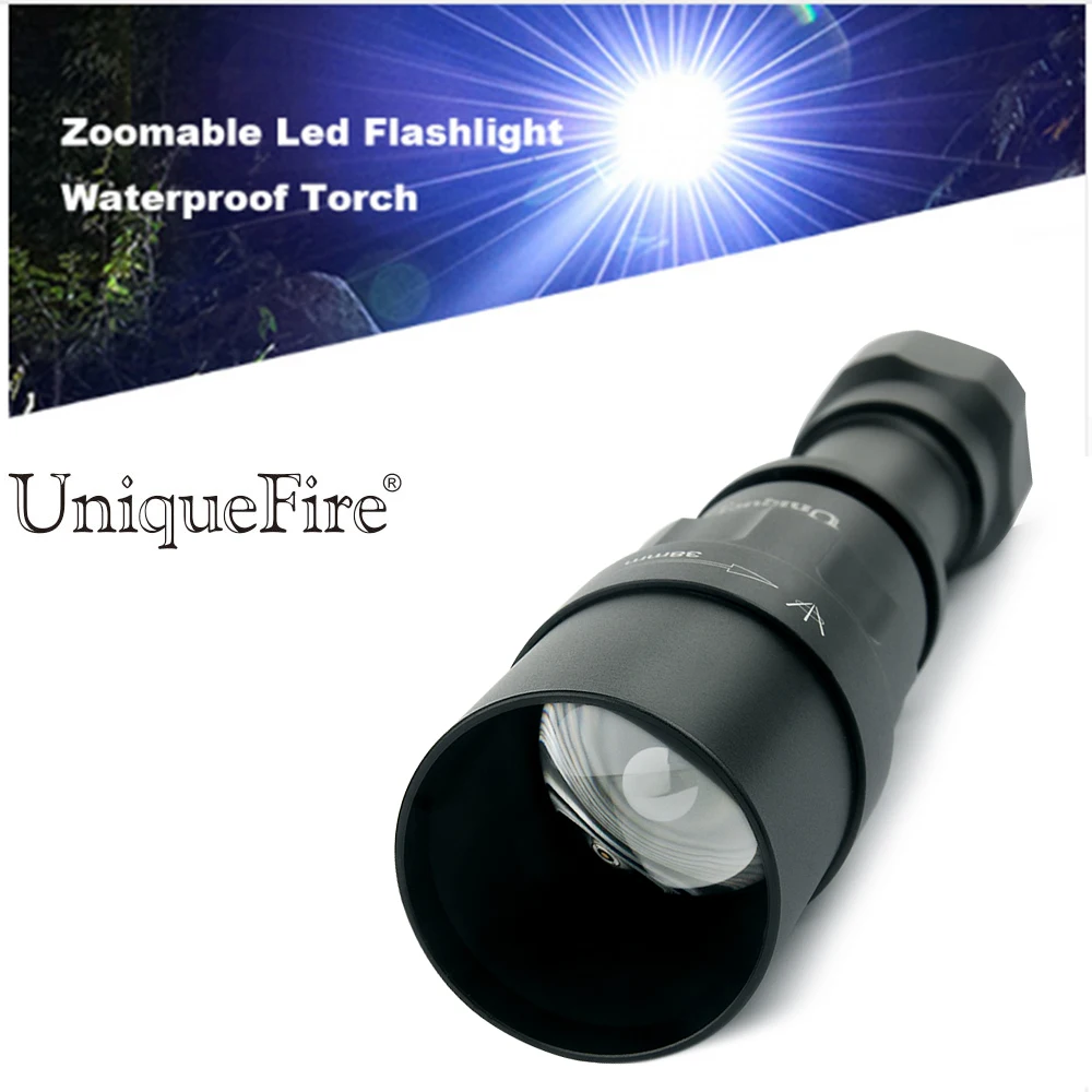 UniqueFire перезаряжаемый светодиодный фонарик 1605 T38 XML2 Водонепроницаемый 5 режимов