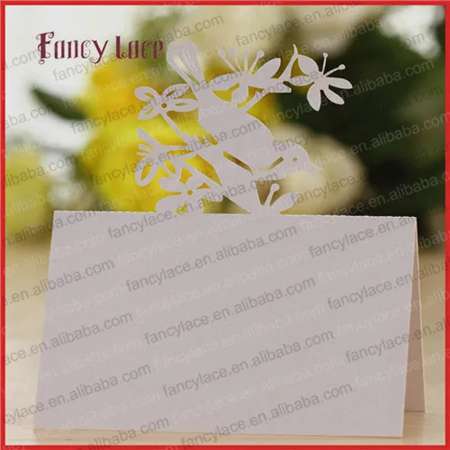 50 шт. Новое поступление милые свадебные любовь птицы лазерное место карточный