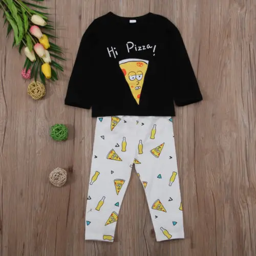 Зимняя одежда для пиццы Детская Хлопковая футболка мальчиков и девочек топ +