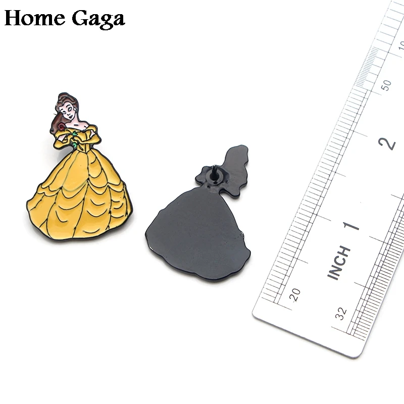 Homegaga Красавица и Чудовище аниме цинк галстук мультфильм забавные булавки рюкзак одежда броши для мужчин и женщин Декоративные значки D1831