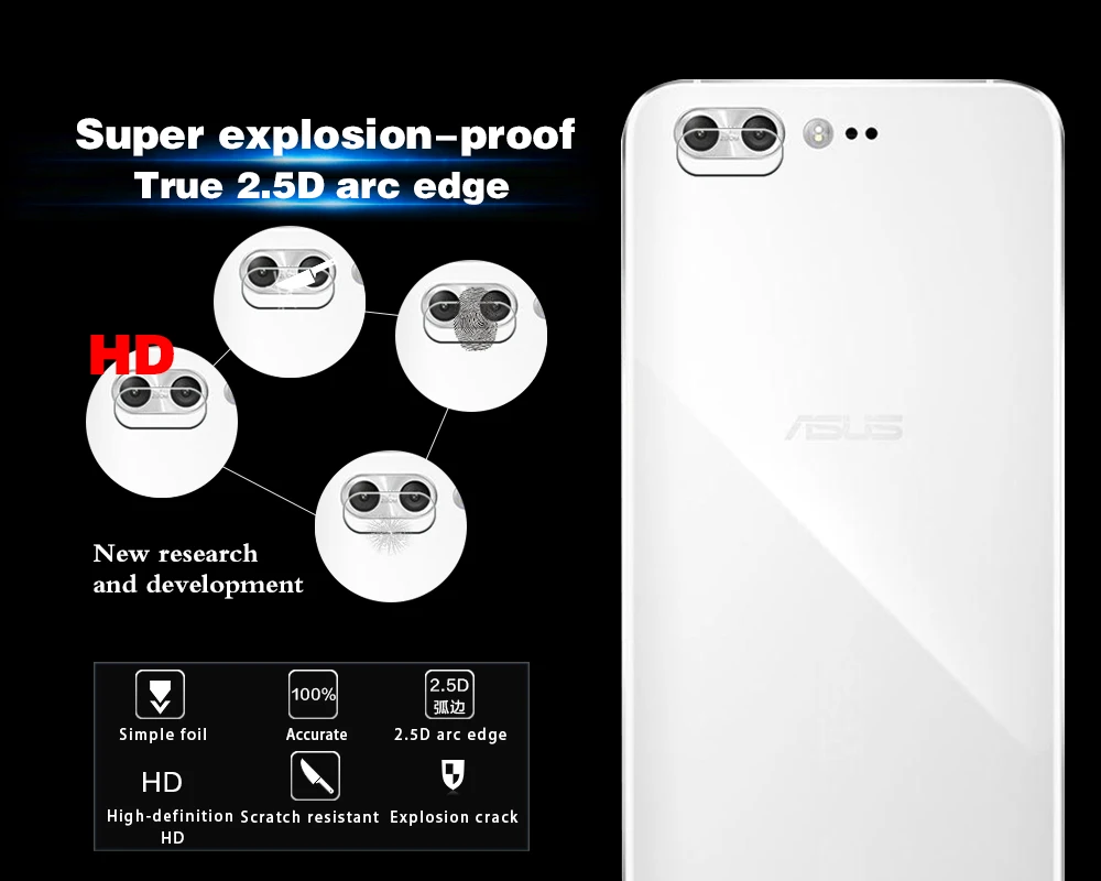Защитная пленка для задней камеры NWT 2.5D из закаленного стекла Asus Zenfone 4 Max Pro|protector