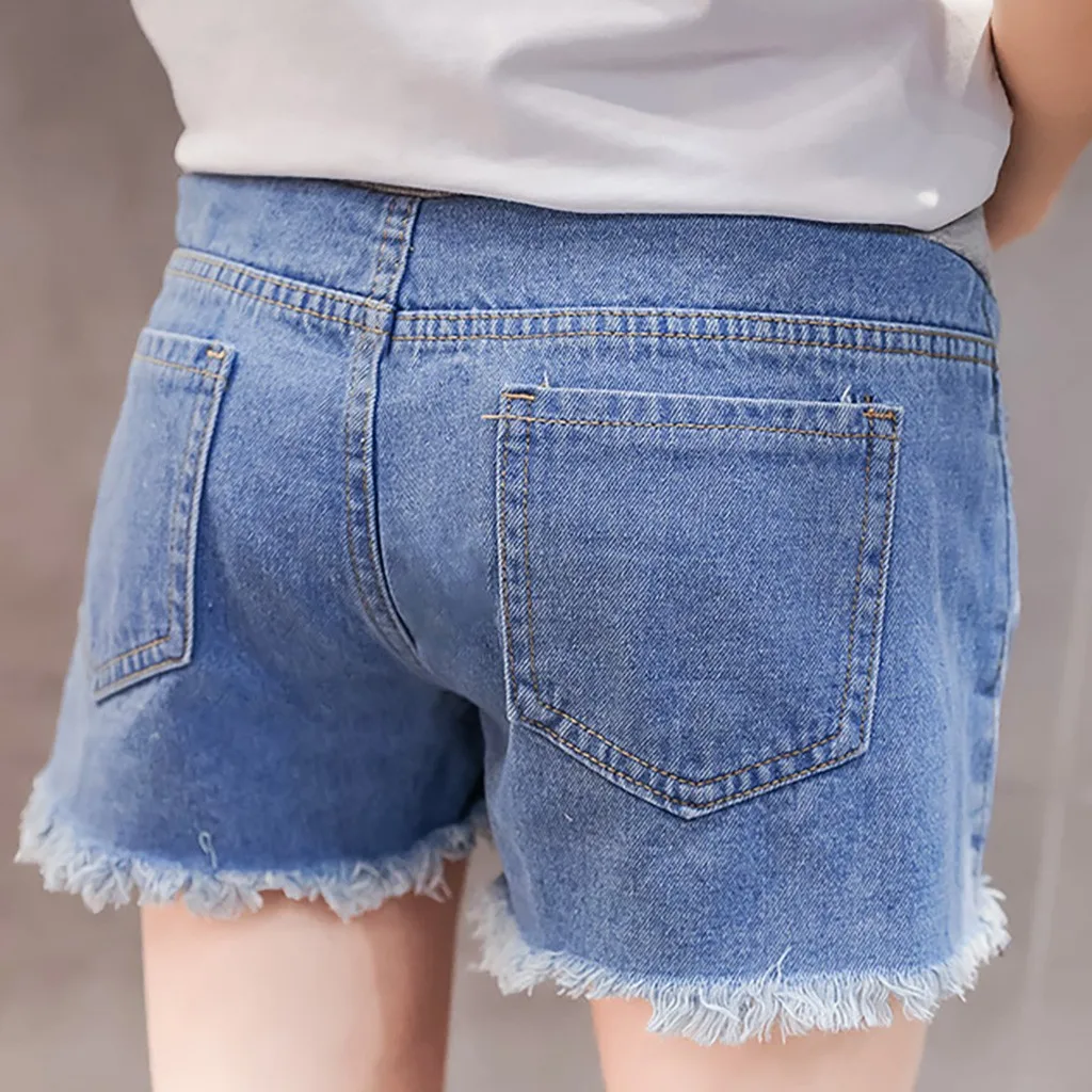 Женские джинсовые шорты SAGACE летние повседневные белые с беременным для