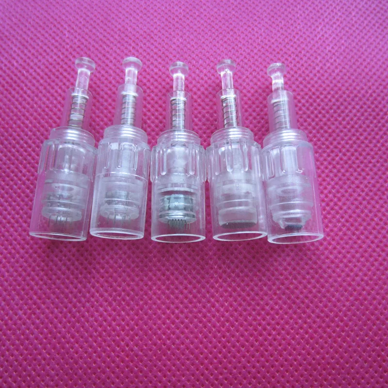 100pcs/lot screw port micro needles cartridge for auto derma tool replacement micro nano needle tips for auto derma pen