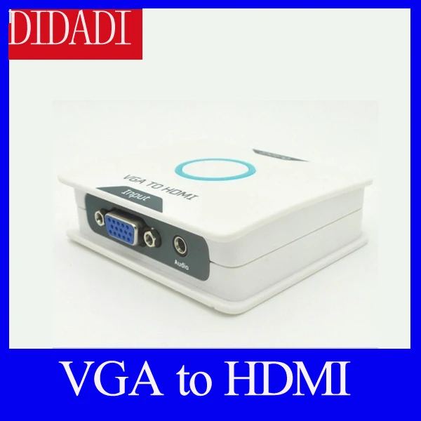 VGA ДЛЯ HDMI Конвертер Аналоговые Видеосигналы в Полной Адаптер Box Конвертировать