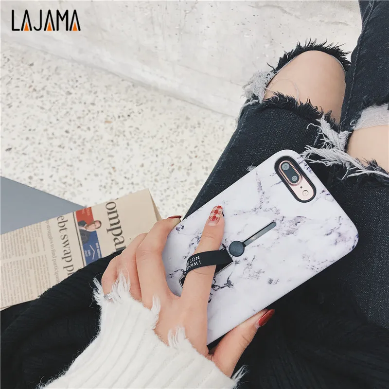For iphone 6s 6 7/8 PLUS Fashion Marble silicon Ring Phone Case x Hide Stand Holder Cover |
