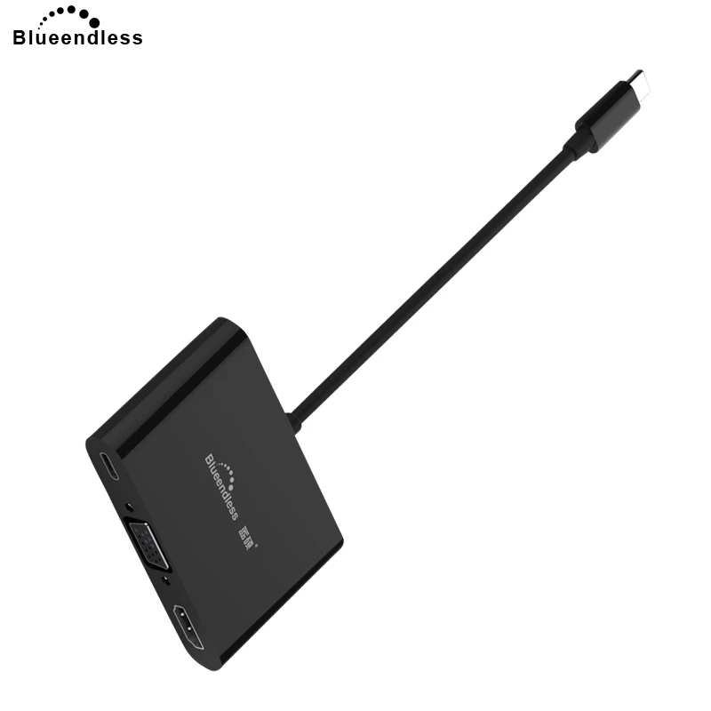 Type-C charging dock converter HDMI/VGA/network port/USB extension adapter USB 3.0 aluminum hub with Extended Card Reader Hub | Компьютеры