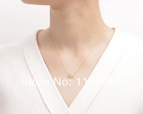 Модное изысканное ожерелье с маленьким ежиком золотого и серебряного цвета