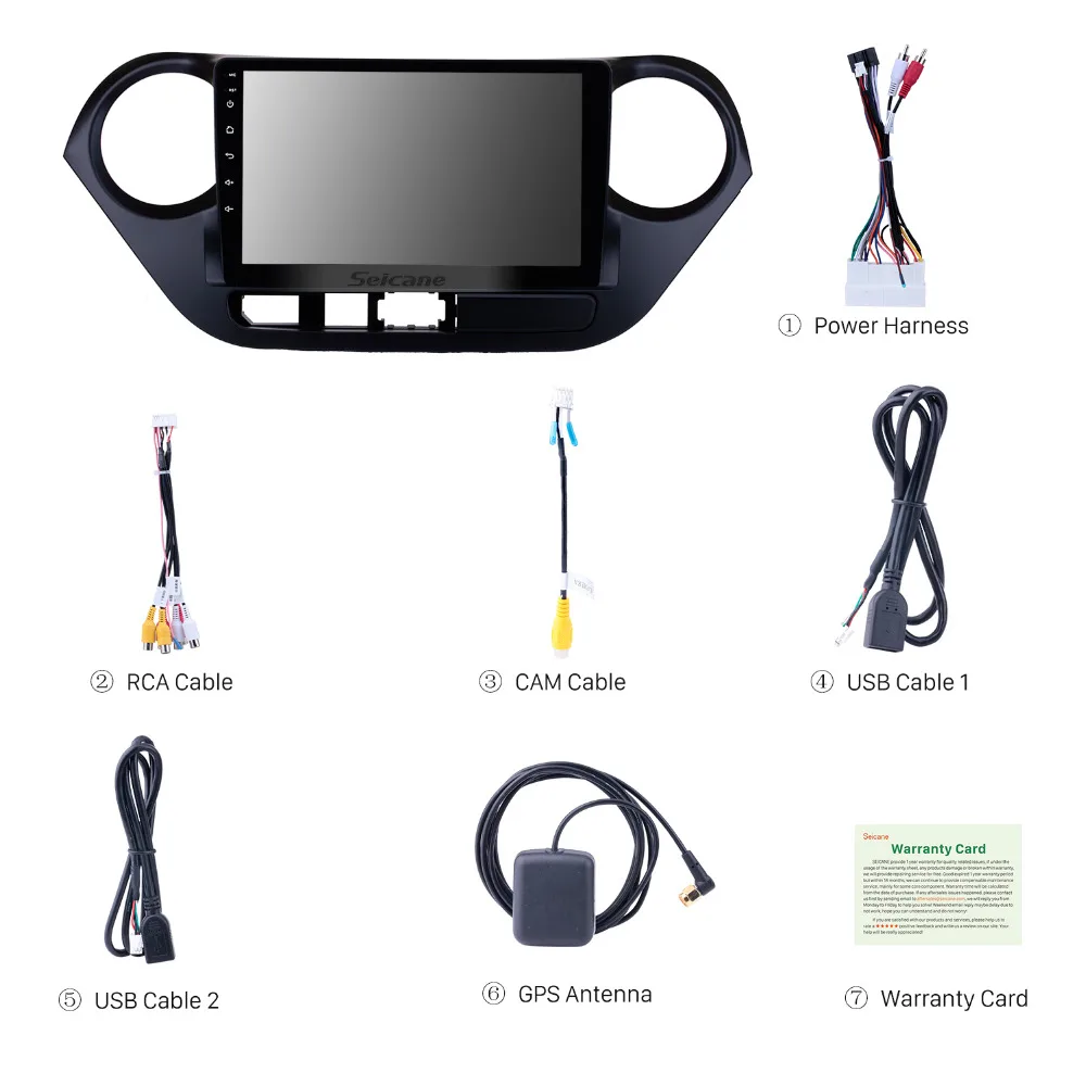 Seicane Android 8 1 автомобильный Радио GPS навигация головное устройство для 2013-2016 HYUNDAI I10