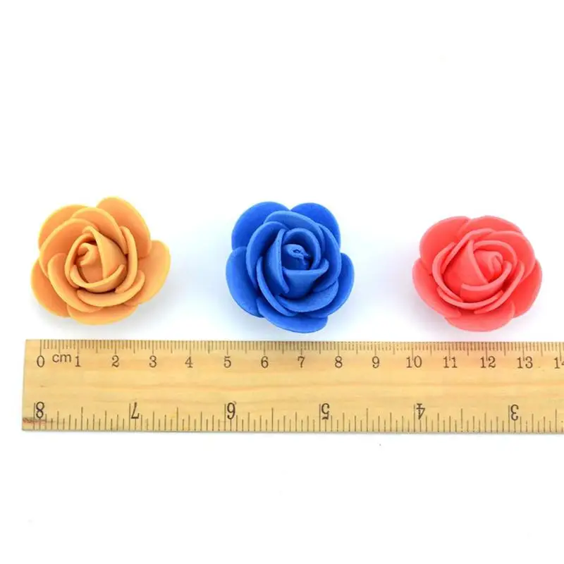 

100pcs/lot Mini PE Foam Rose Flower Head Artificial Handmade DIY Wedding Home Decoration Party Supplies Fake Flowers