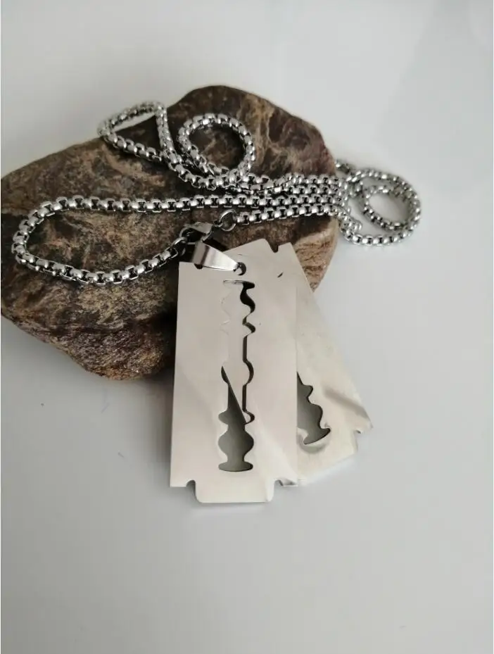 Новое поступление Мужская подвеска из нержавеющей стали серебристая цепочка с