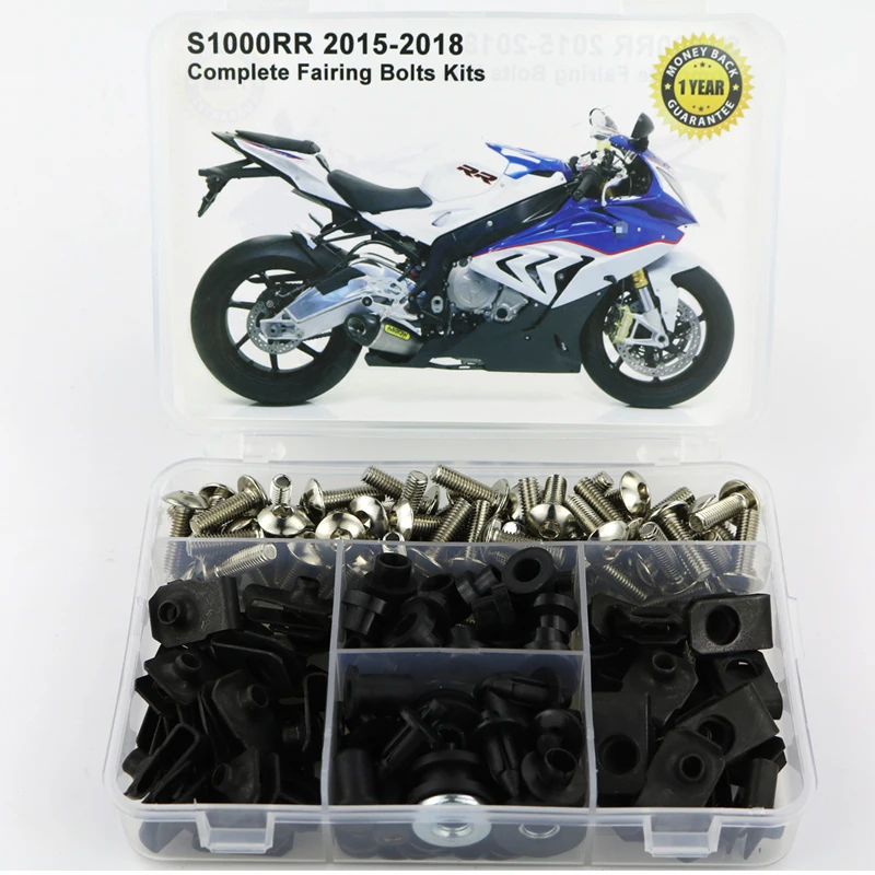 

Подходит для BMW S1000RR 2015 2016 2017 2018, полный комплект болтов для обтекателя, комплект зажимов для обтекателя, стальной комплект