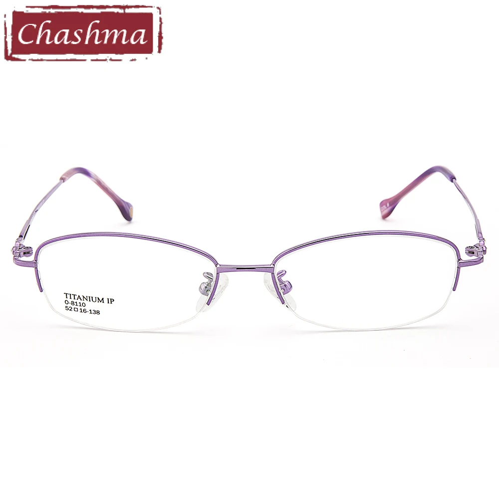 Бренд Chashma, женские качественные очки, полуоправа, полу очки с оправой, близорукость и очки для чтения, оправа, качественные титановые очки