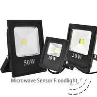 GD Microwave Sensor LED Floodlight 20W 30W 50W IP65 Waterproof Spot Lamp AC220V 110V 240V LED Spotlights Radar Sensor Lamps