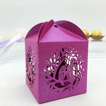 B013 300 шт./Lot50 * 50*50 мм творческий carven полые выезда птица Свадьба/День