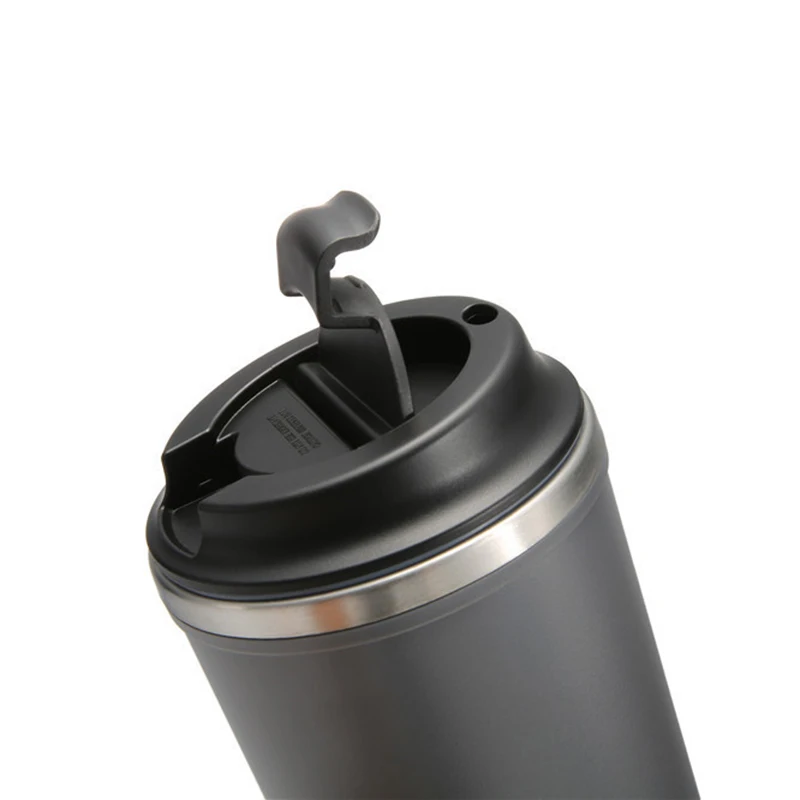 500MLMug кофейная чашка не поворачивается чашка с крышкой уплотнение Вакуумная бутылка из нержавеющей стали автомобильная бутылка для воды для путешествий уплотнение портативная Автомобильная кружка
