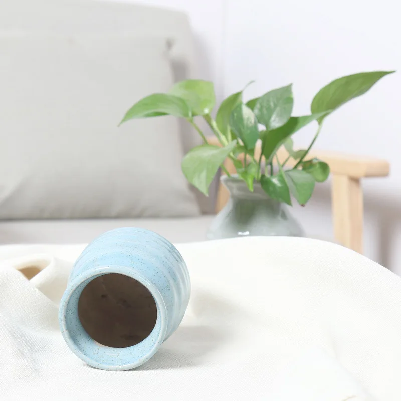 Европейская керамическая ваза ручной работы простая для растений учебы гостиной