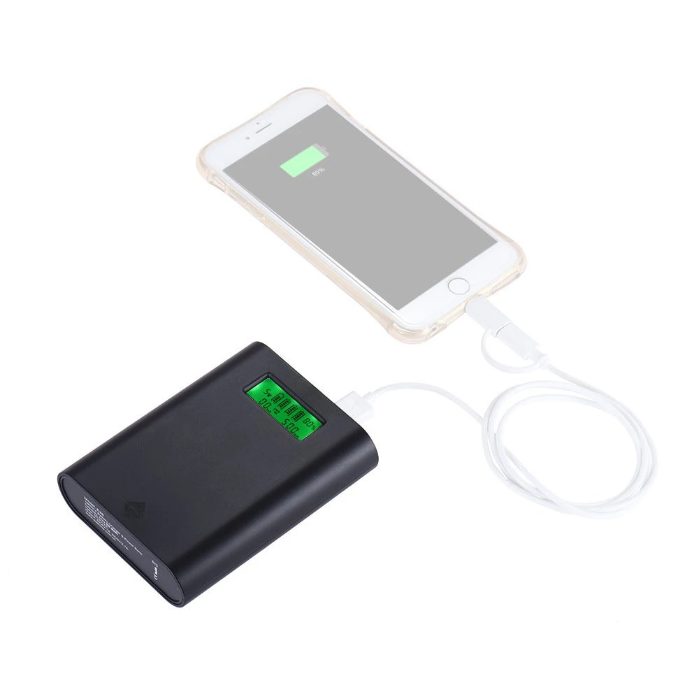 Портативный внешний аккумулятор ELEGEEK E3S с двумя USB и ЖК-дисплеем для аккумулятора 18650