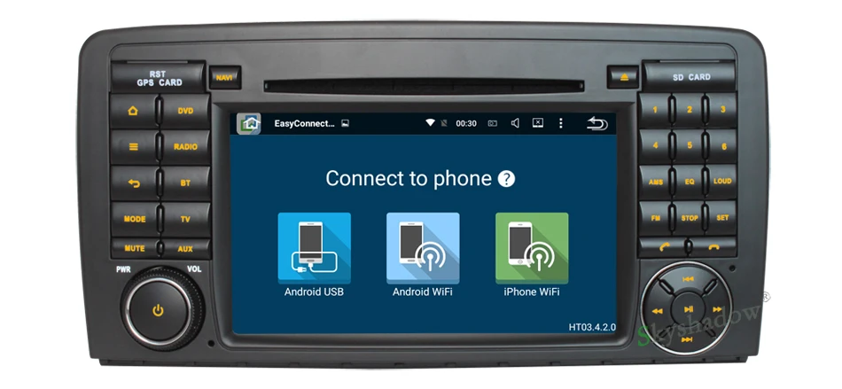 8 core Octa Ядро 2 Г RAM Android 6.0.1 Dvd-плеер Автомобиля RDS Радио GPS Навигация Для Benz R Class W251 R280