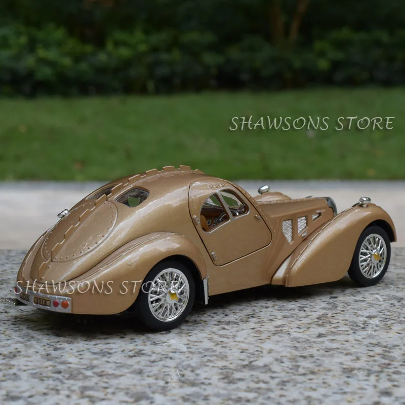 1:28 литая металлическая Классическая винтажная модель автомобиля Bugatti Тип 57