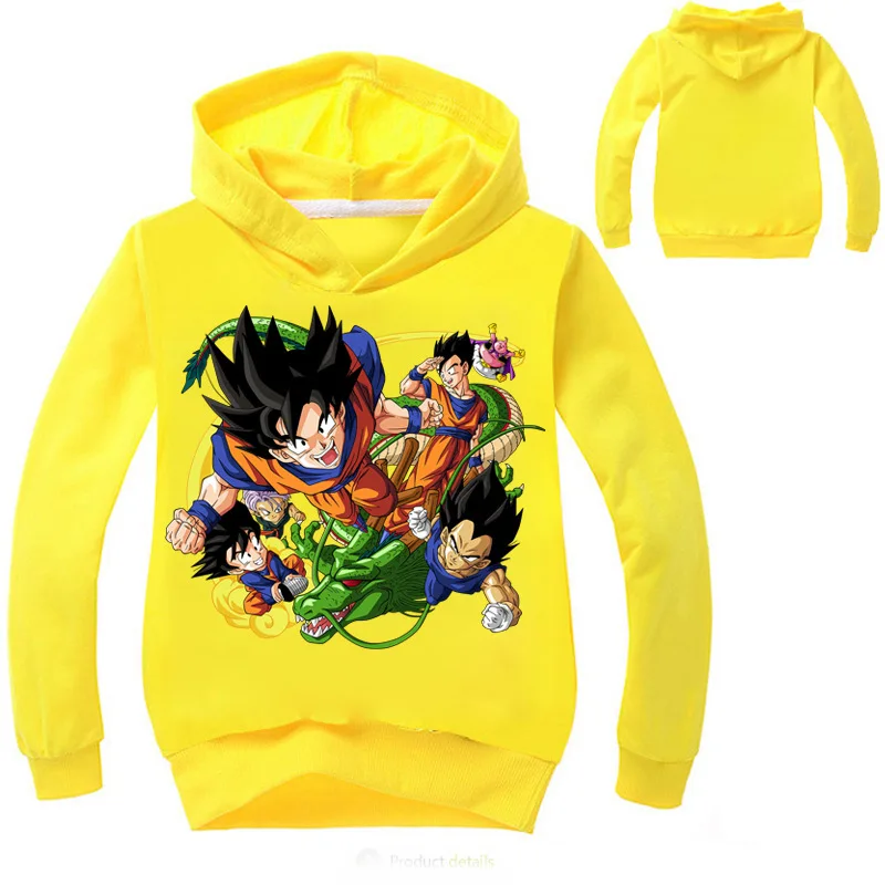 Vestidos Толстовки для Обувь мальчиков и девочек Dragon Ball Z мультфильм печати с