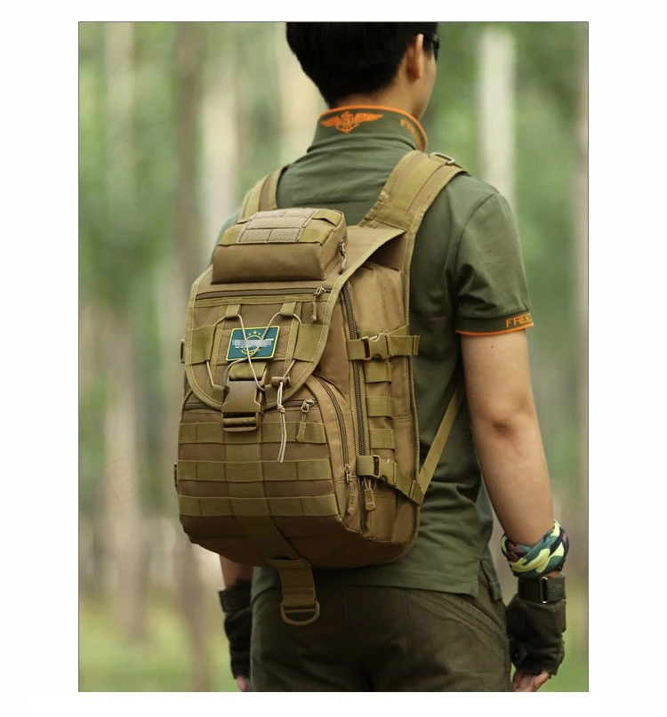 ACU/CP/Black Nylon 40L Tactical Backpack Rucksacks Military Army Bag Men Women Outdoor Waterproof Travel Hiking Camping Bag S413