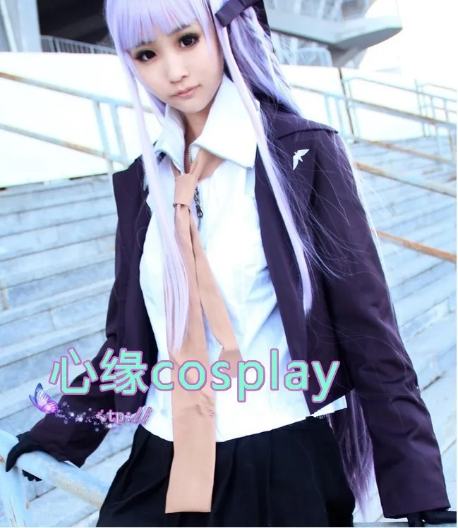 Danganronpa Dangan Ronpa Kyoko kiuko kirigri вечернее платье в стиле "Лолита" юбка костюм униформа косплей костюм любой размер длинные волосы парик