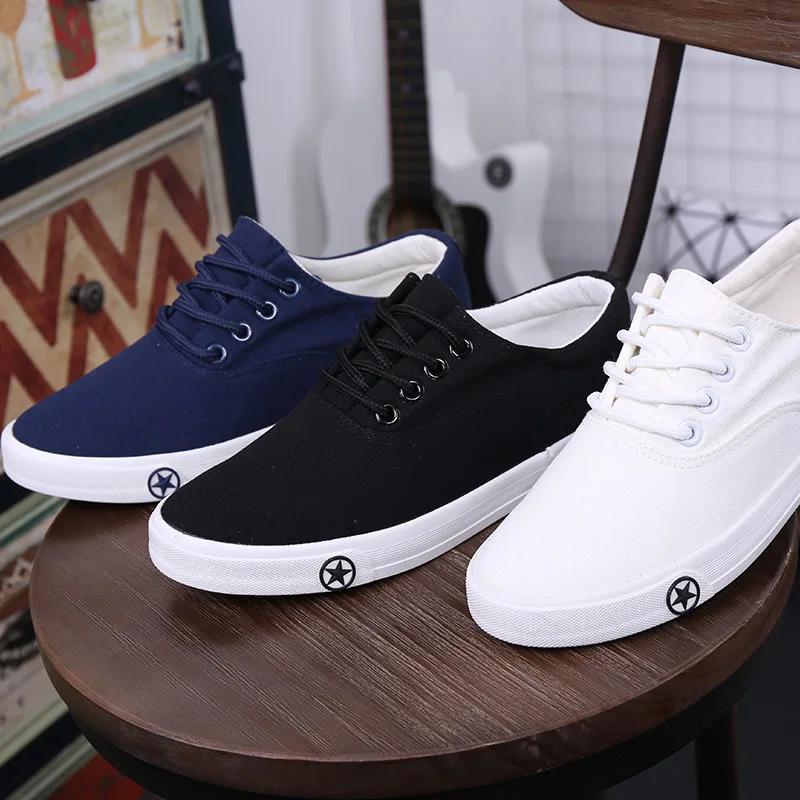 Лидер продаж модная женская белая парусиновая обувь лаконичная повседневная на