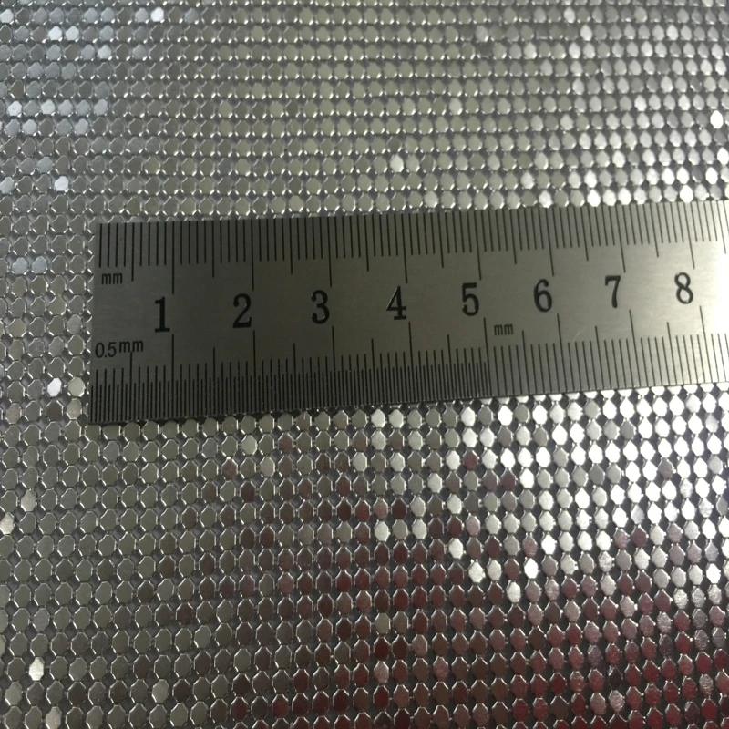 Металлическая сетчатая ткань металлическая занавеска с блестками квадратная из