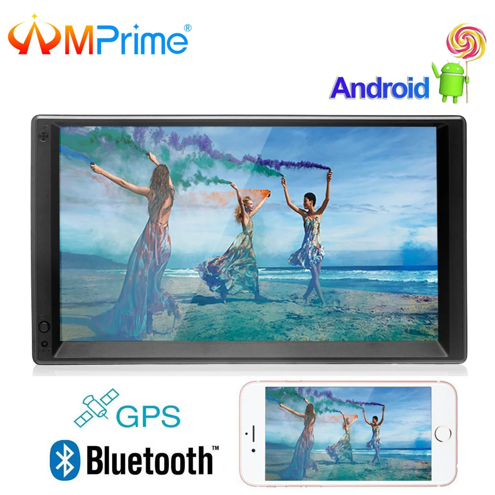 AMPrime Android 2 din 7 &quotУниверсальный wifi Автомобильный мультимидийный навигатор