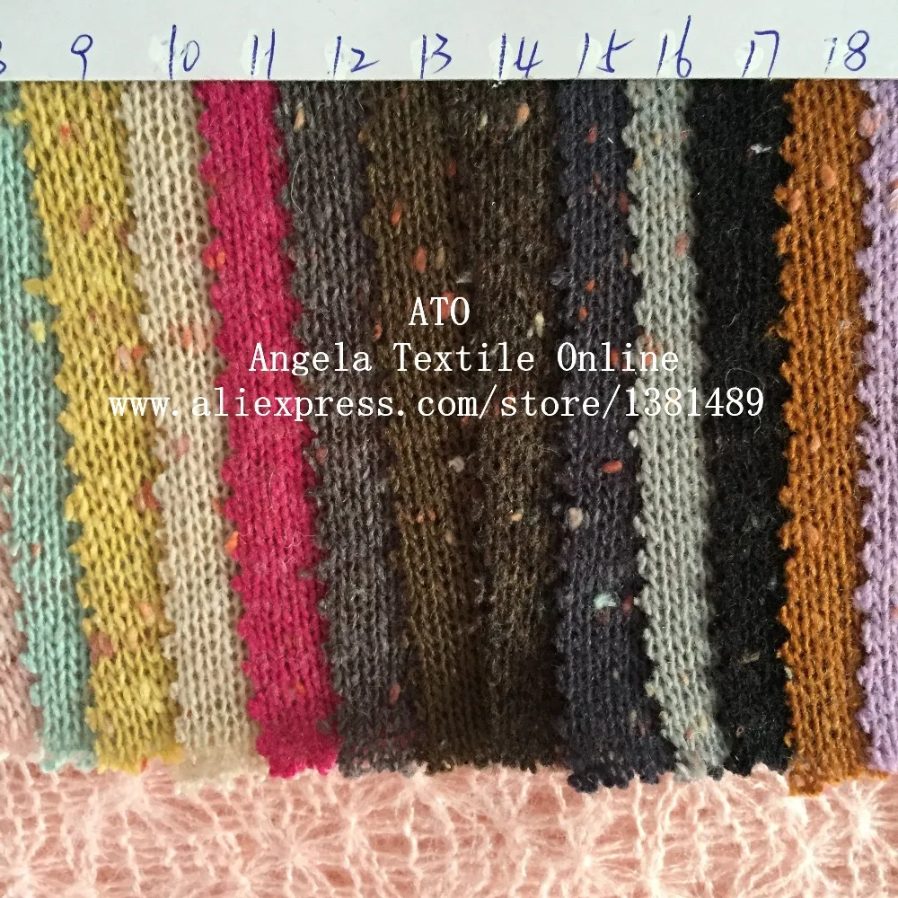 Стрейчевая трикотажная ткань для свитера в красный горошек текстильная