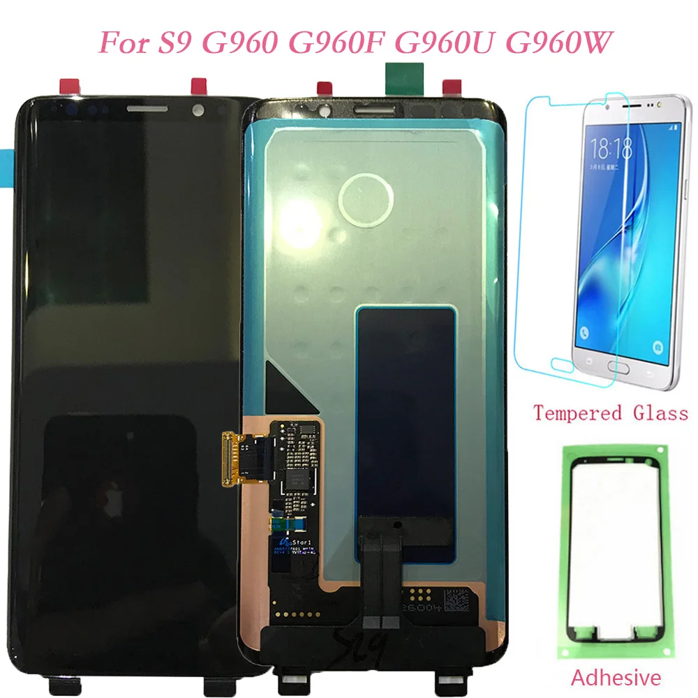 Супер AMOLED для Samsung Galaxy S9 G960F G960W сенсорный экран дигитайзер ЖК дисплей рамка G960 G960U