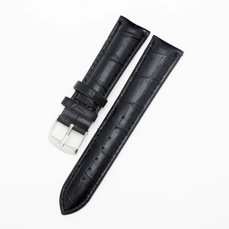 A007 20mm 16mm Black Brown Watchbands Pin Buckle Bracelet Leather Watch Band for Women Size White Strap Clock Men | Наручные часы
