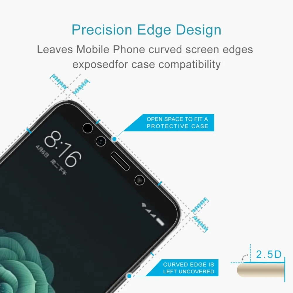 Закаленное стекло 0 26 мм 9H 2.5D для Xiaomi Mi 5/6X/A1/A2 защита экрана мобильного телефона Redmi