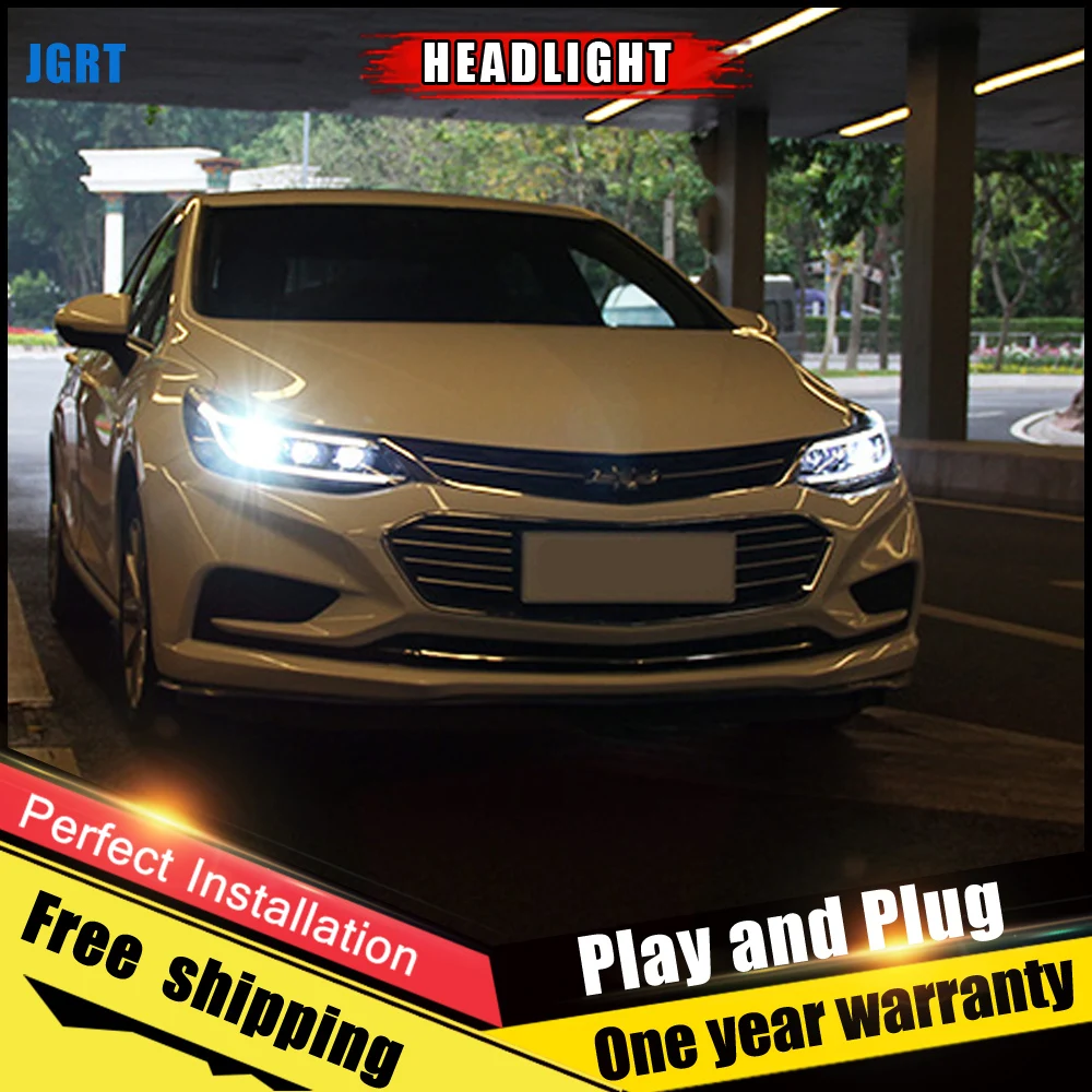2 шт. автомобиль Стиль светодиодный фары для Chevrolet Cruze 2018 автобусная головная