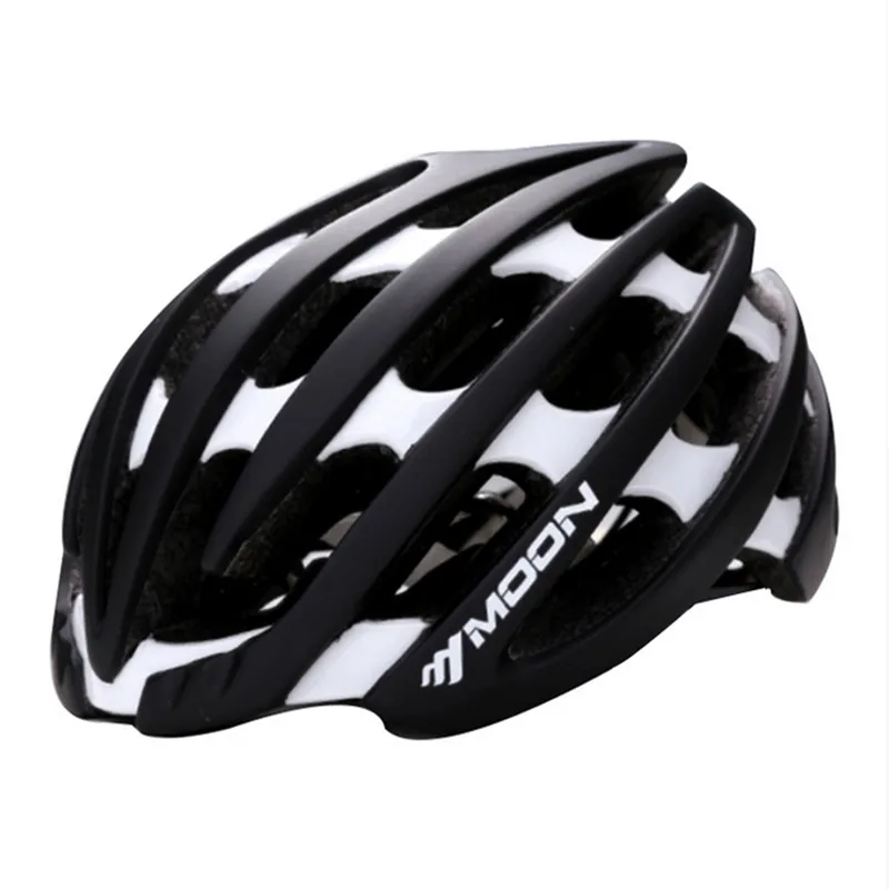 black white MTB велосипедный шлем MOON Ultralight/EPS в литой/Горный/Шоссейный/велосипедный шлем для взрослых велосипедный шлем casco ciclismo 5 - Цвет: black white