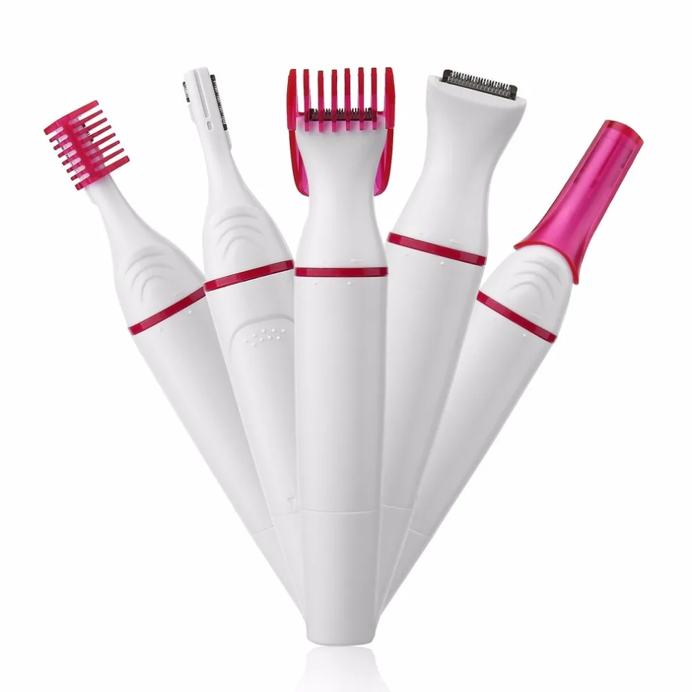 Новый 5 в 1 Vrouwen Ontharing Scheerapparaat Elektrische TrimmerFemale Scheren машины Scheermes триммер voor Wenkbrauw |