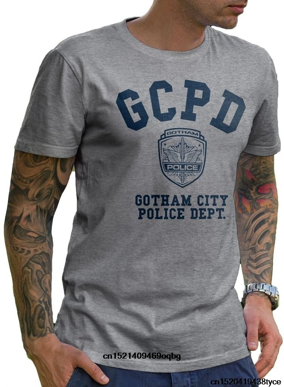 GCPD Gotham City Department серая мужская футболка | LeRage Мужская одежда