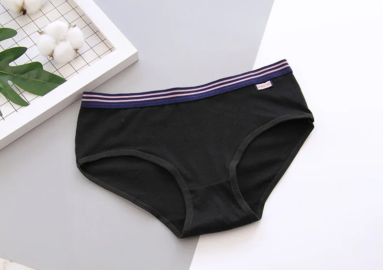 black SP& CITY, простой стиль, однотонное милое нижнее белье для женщин, хлопковые трусики для девушек, мягкое нижнее белье, бесшовные трусы, женское нижнее белье - Цвет: black