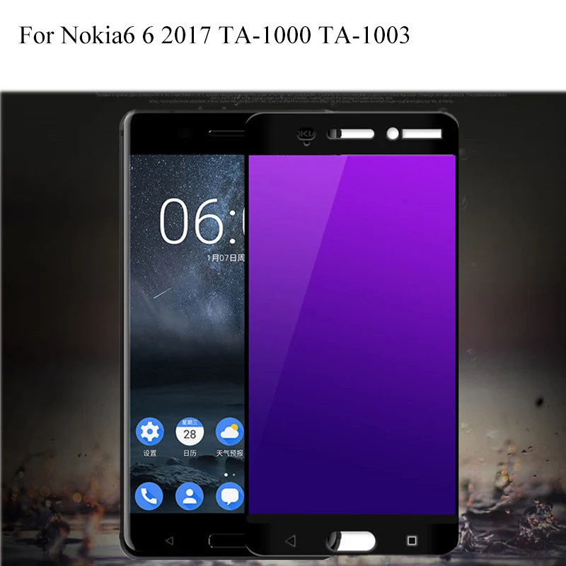 2 шт. закаленное стекло для nokia6 6 2017 TA 1000 1003 полное покрытие 9H Взрывозащищенная