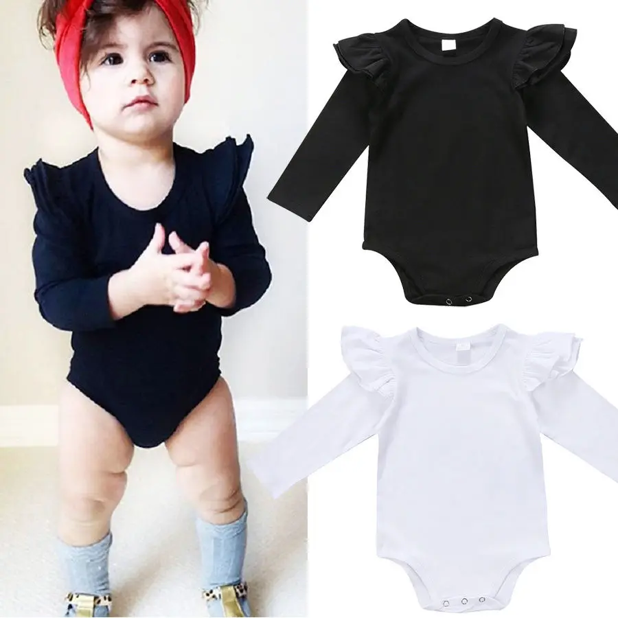 Детское боди с длинным рукавом однотонное|baby bodysuits|cute baby bodysuitssolid color bodysuits |