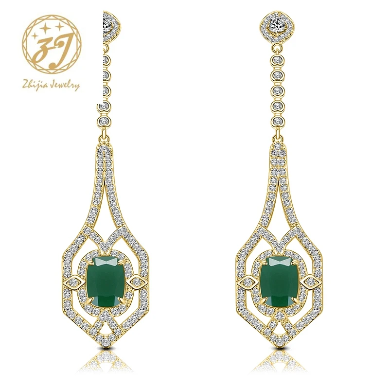 

Ювелирные изделия Zhijia, роскошные модные золотые серебряные стразы с кристаллами, серьги для женщин, платья, подарки Вечерние
