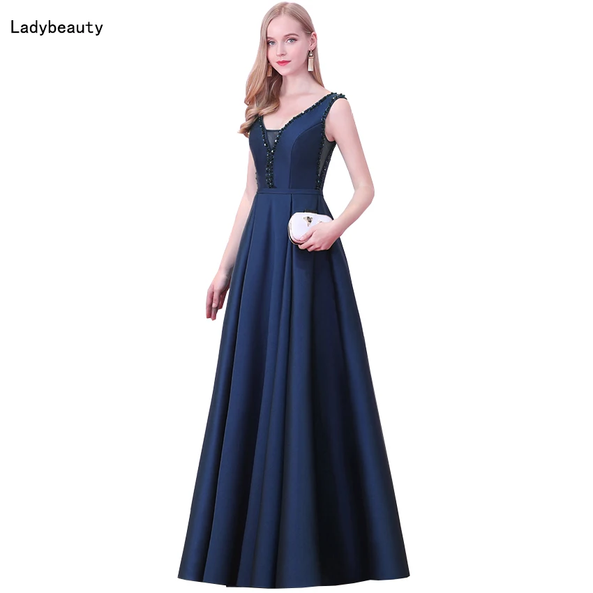 Женское вечернее платье с открытой спиной и V образным вырезом|prom gown|evening dresslong