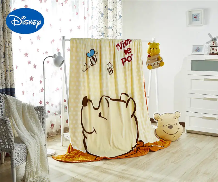 Одеяло с принтом Винни 200*230 см|print blanket|blanket blanketdisney blanket |