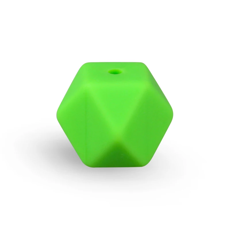 59-Light Green Keep& Grow 14 мм 10 штук силиконовые шестигранные шарики пищевой силиконовый для детей для прорезывания зубов бусины жевательная соска цепи Детские трофеи - Цвет: 59-Light Green