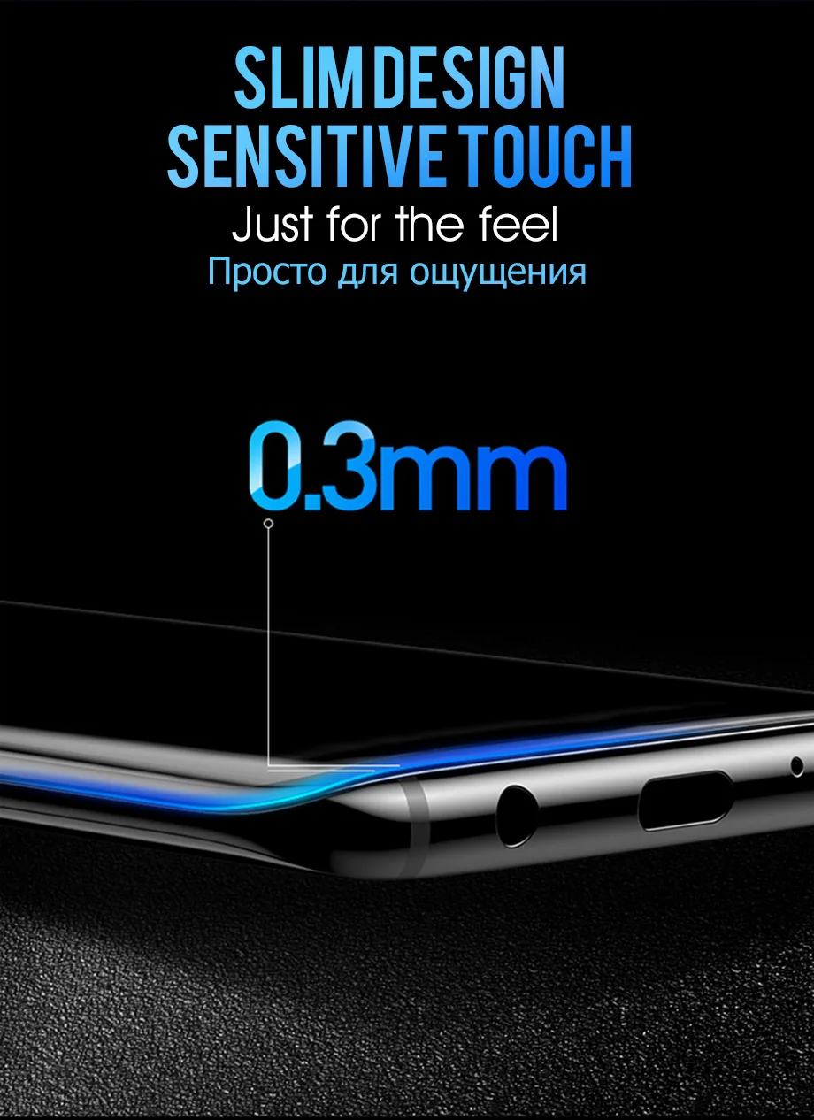 RHR закаленное стекло для samsung Galaxy S9 S8 Plus Note 8 9 9D полный закругленный протектор экрана для samsung A6 A8 защитная пленка