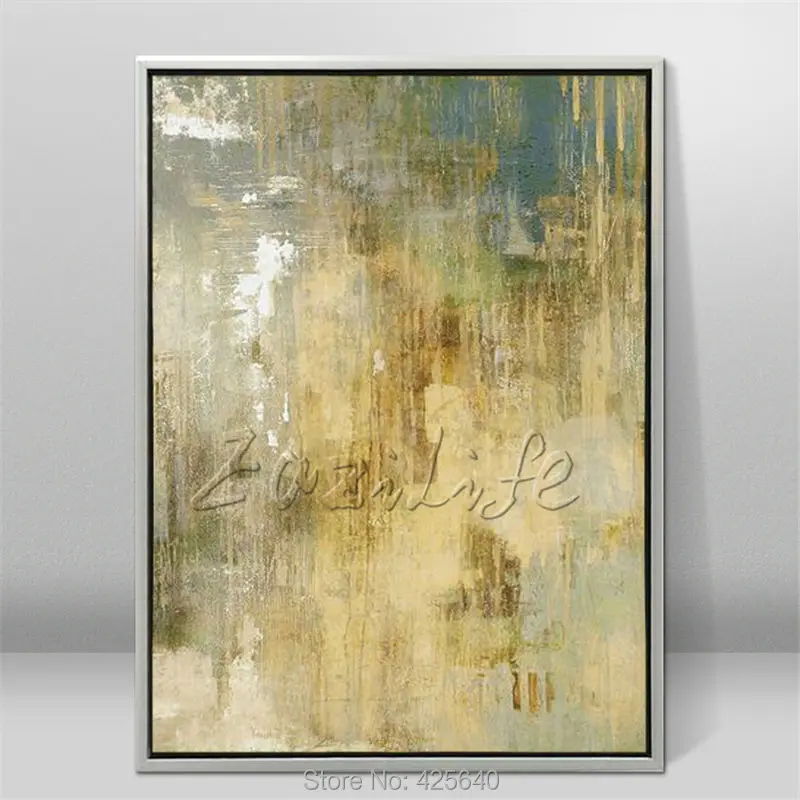 Современная Абстрактная цветная картина маслом Ручная роспись гостиной