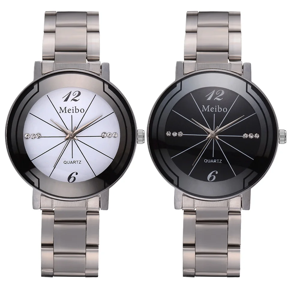 2018 женские часы из нержавеющей стали парные Топ бренд роскошные повседневные