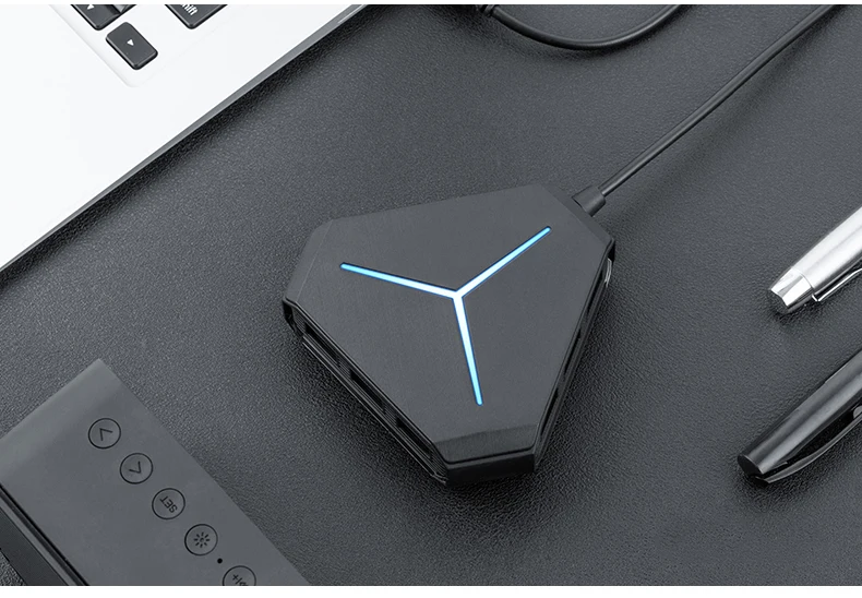 6 портов usb-хаб 1 м разветвитель кабеля с устройство для чтения карт SD TF Mic AUX классный светильник USB 2,0 концентратор для нескольких устройств настольного ноутбука