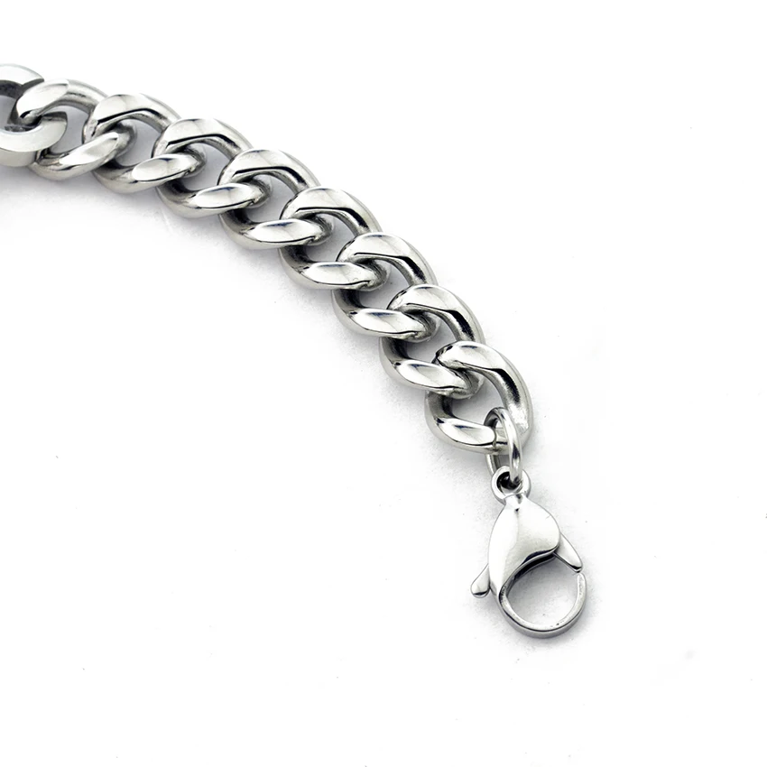 Мужские браслеты из нержавеющей стали черный крест Иисуса амулет Pulseras Mujer
