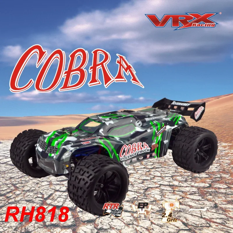 VRX Racing RH818 Cobra 1/8 масштаб 4WD электрический бесщеточный rc грузовик, RTR w/60A ESC/3660 мотор, аккумулятор и зарядное устройство в комплект не входят